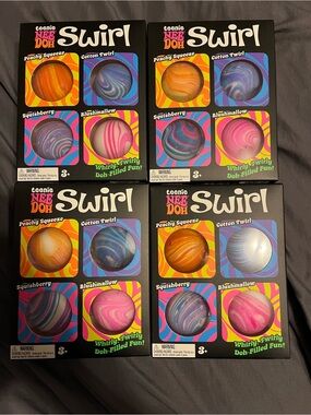 Needoh Teenie Swirl 4 Pack Lot Of 4